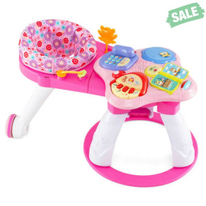 3 in 1 Baby Stationary Activity Center with Educational and Music Function Tabletop-Blue Baby Gyms & Playmats