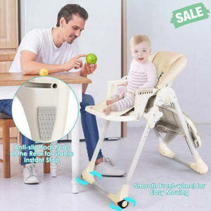 3-In-1 Convertible Baby High Chair for Baby and Toddler-Beige