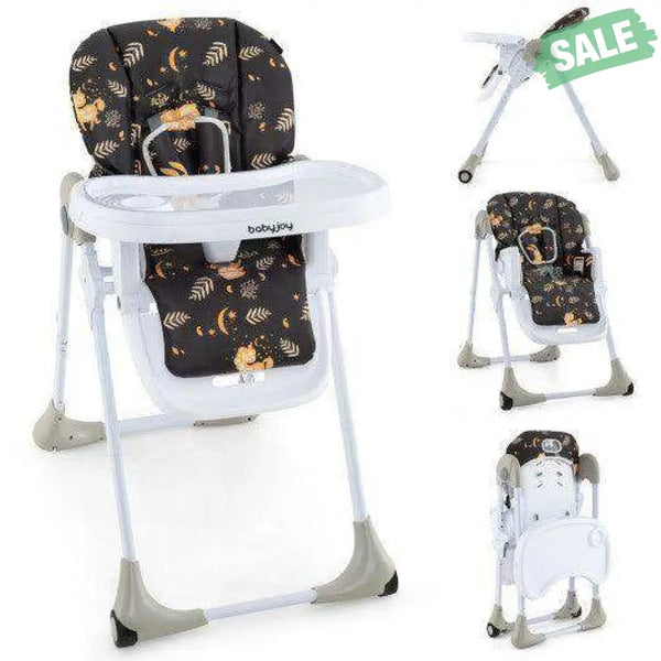 3-In-1 Convertible Baby High Chair for Toddlers-Dark Brown