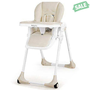3-In-1 Convertible Baby High Chair for Baby and Toddler-Beige