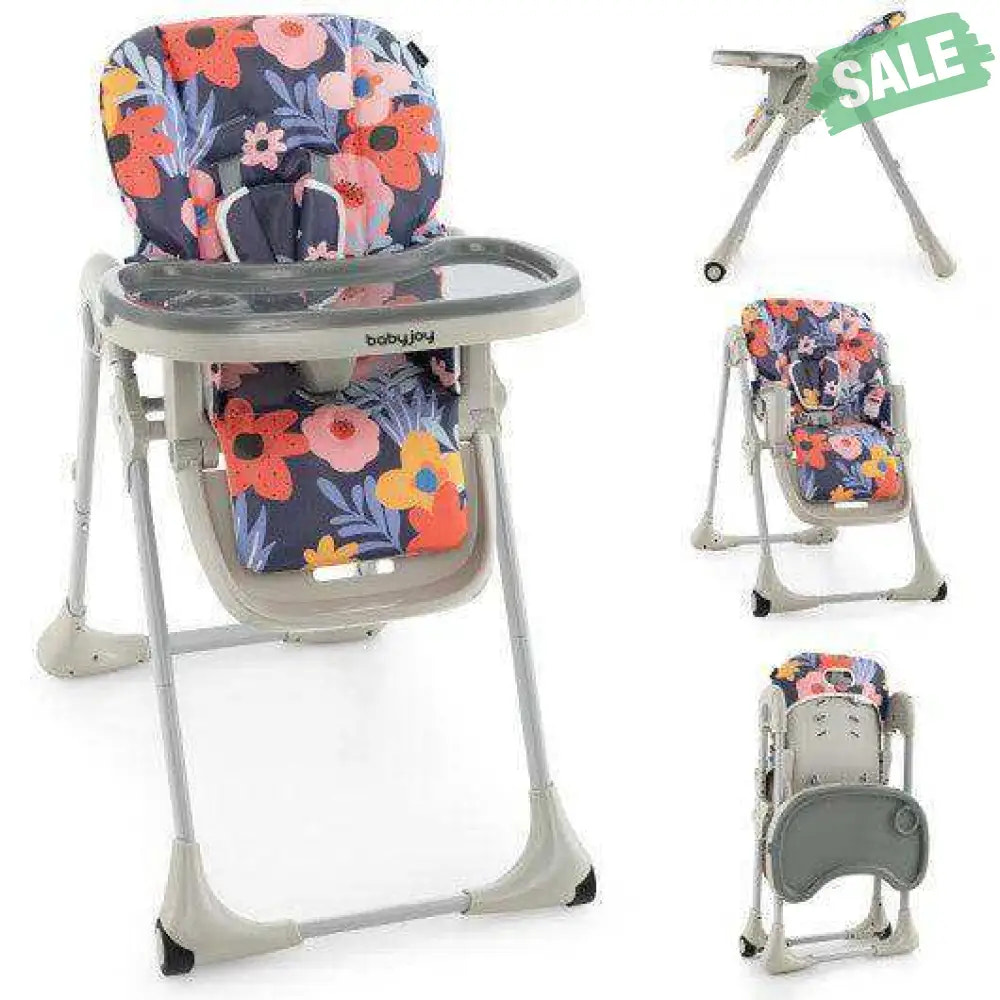 3-In-1 Convertible Baby High Chair for Toddlers-Purple White High Chairs
