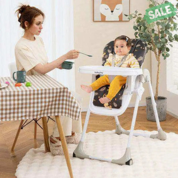 3-In-1 Convertible Baby High Chair for Toddlers-Purple White High Chairs