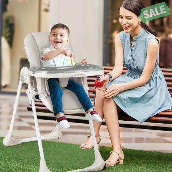 3-In-1 Convertible Baby High Chair for Toddlers-Purple White High Chairs