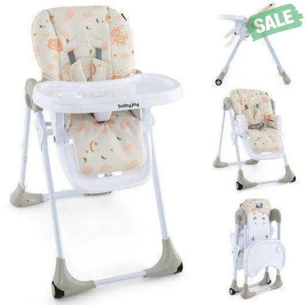 3-In-1 Convertible Baby High Chair for Toddlers-Purple White High Chairs