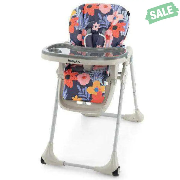 3-In-1 Convertible Baby High Chair for Toddlers-Purple White High Chairs
