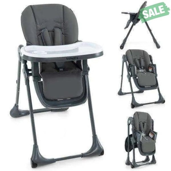 3-In-1 Convertible Baby High Chair for Toddlers-Purple White High Chairs