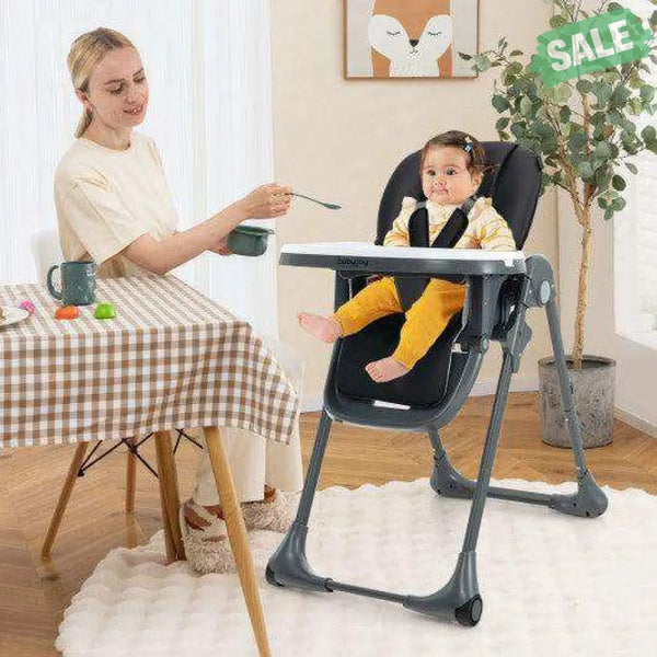 3-In-1 Convertible Baby High Chair for Toddlers-Purple White High Chairs
