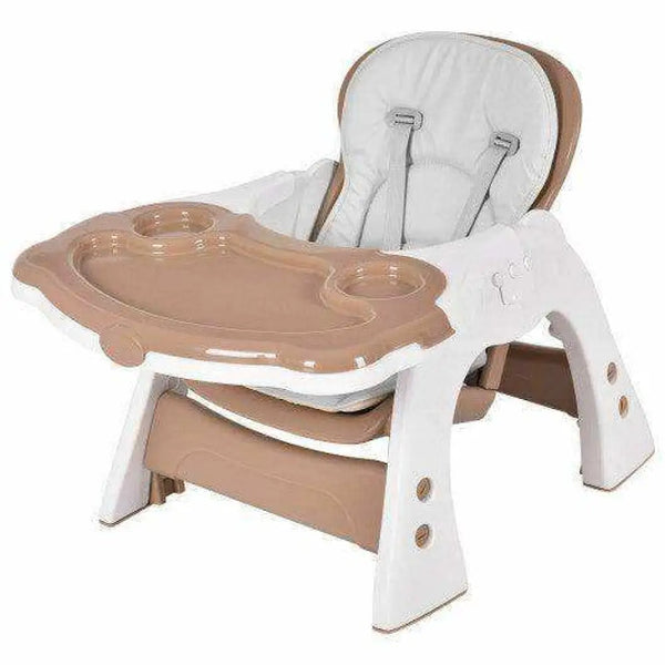 3 in 1 Infant Table and Chair Set Baby High Chair-Beige Blue High Chairs
