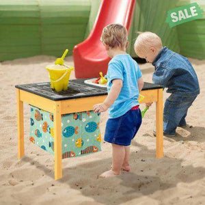 3-in-1 Kids Sand Water Activity Table with Foldable Storage Bin Kids Table & Chair Sets