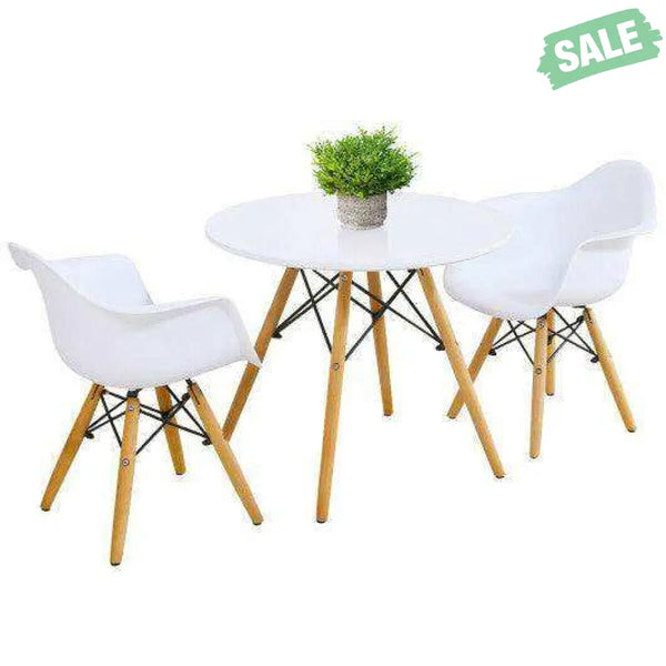 3 Pieces Kid’s Modern Round Table Chair Set Kids Table & Chair Sets