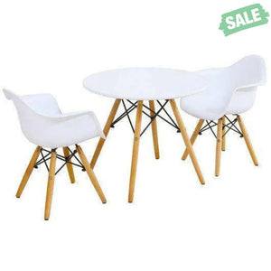 3 Pieces Kid’s Modern Round Table Chair Set Kids Table & Chair Sets