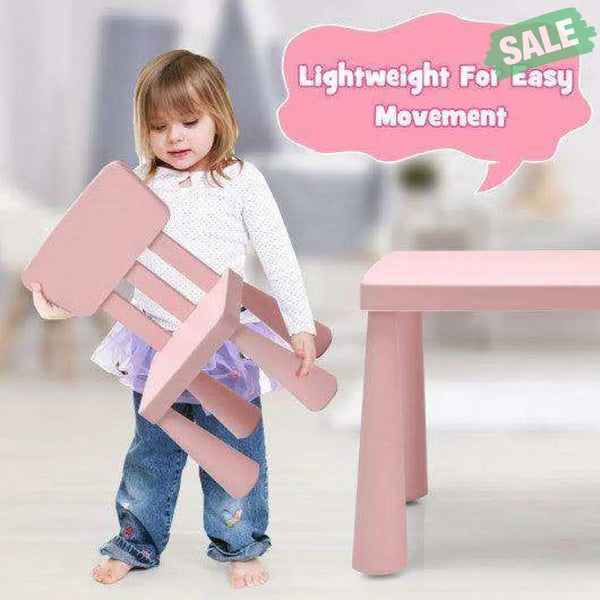 3 Pieces Toddler Multi Activity Play Dining Study Kids Table and Chair Set-Blue Blue Kids Table & Chair Sets