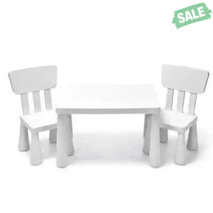 3 Pieces Toddler Multi Activity Play Dining Study Kids Table and Chair Set-Blue Blue Kids Table & Chair Sets