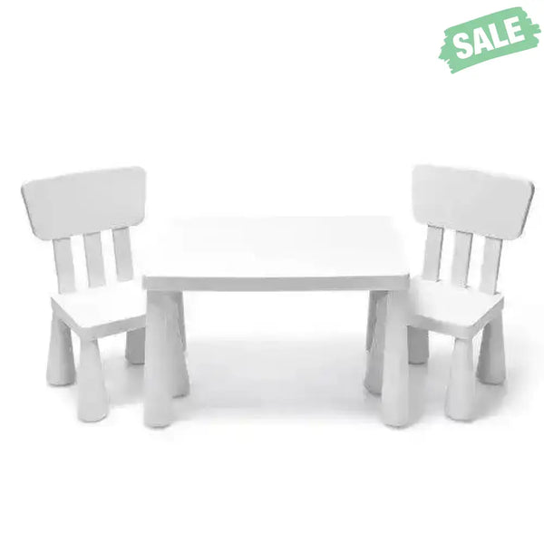 3 Pieces Toddler Multi Activity Play Dining Study Kids Table and Chair Set-Blue Blue Kids Table & Chair Sets