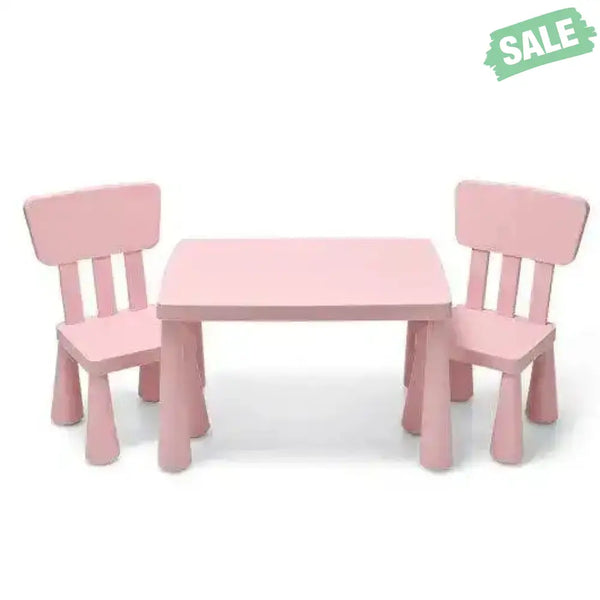 3 Pieces Toddler Multi Activity Play Dining Study Kids Table and Chair Set-Blue Blue Kids Table & Chair Sets