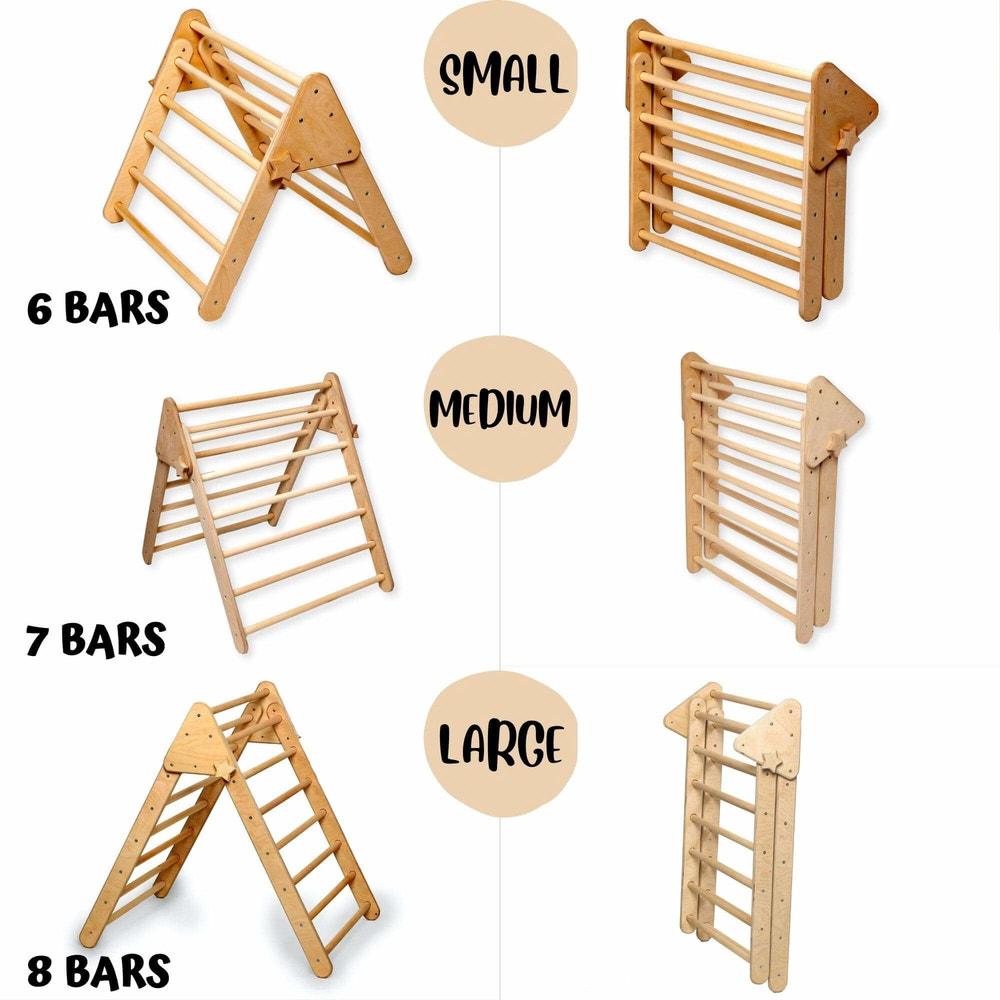 3 size Montessori Triangle Climber Set | Indoor Playground for Kids - MOOGCO Baby