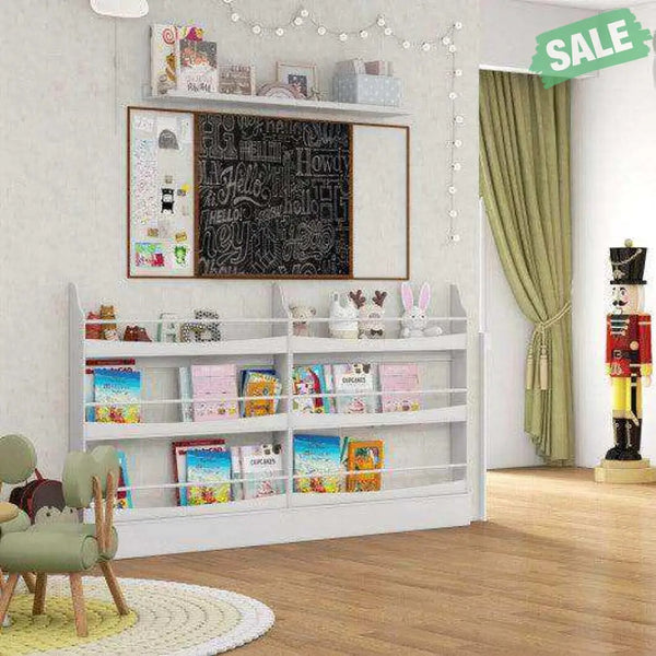 3-Tier Bookshelf with 2 Anti-Tipping Kits for Books and Magazines-Gray Kids Storage