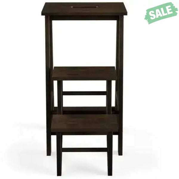 3 Tier Step Stool 3 in 1 Folding Ladder Bench-White White Toddler & Kids Furniture