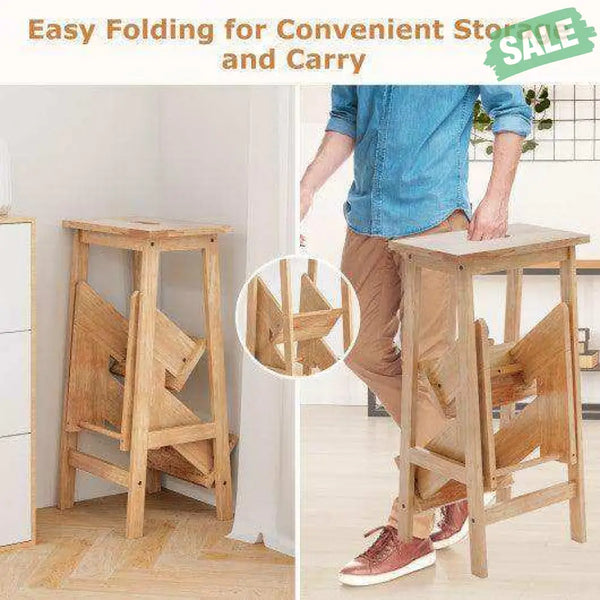 3 Tier Step Stool 3 in 1 Folding Ladder Bench-White White Toddler & Kids Furniture