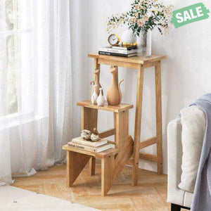 3 Tier Step Stool 3 in 1 Folding Ladder Bench-White White Toddler & Kids Furniture