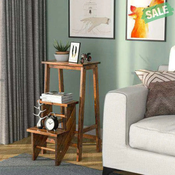 3 Tier Step Stool 3 in 1 Folding Ladder Bench-White White Toddler & Kids Furniture