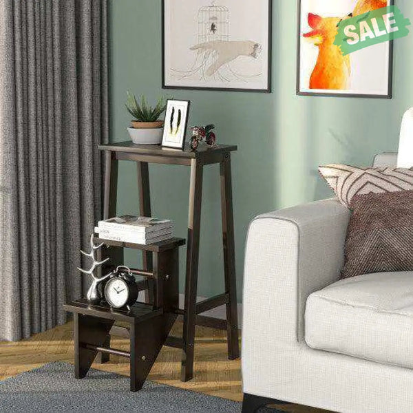 3 Tier Step Stool 3 in 1 Folding Ladder Bench-White White Toddler & Kids Furniture