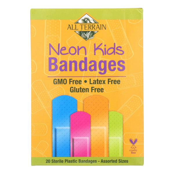 Cozy Farm All-Terrain Neon Assorted Kids Bandages Pack of 20