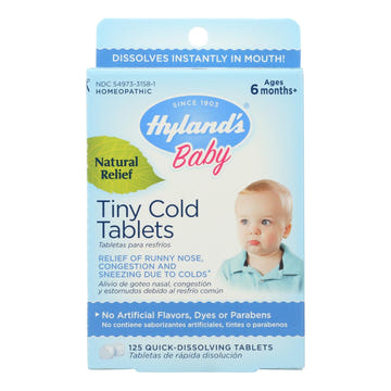 Hyland's Homeopathic Baby Tiny Cold Tablets, 125 Count