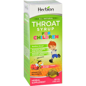 Herbion Naturals Kids' Cherry Flavor Throat Syrup - 5 Oz