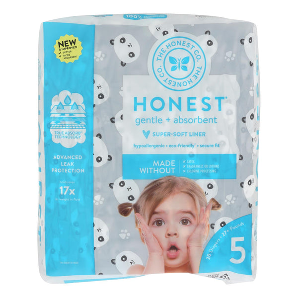 The Honest Company Pandas Diapers, Size 5 (Pack of 20)