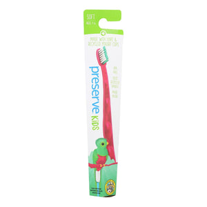 Preserve Assorted Colors Kids' Toothbrushes (Pack of 6)