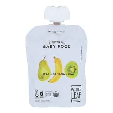 Cozy Farm White Leaf Provisions Pear Banana Kiwi Baby Food Pack 6x3.2oz