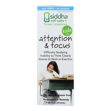Siddha Flower Essences for Kids: Enhance Focus & Attention, 1 Fl Oz - Baby Health Product for Ages 2+