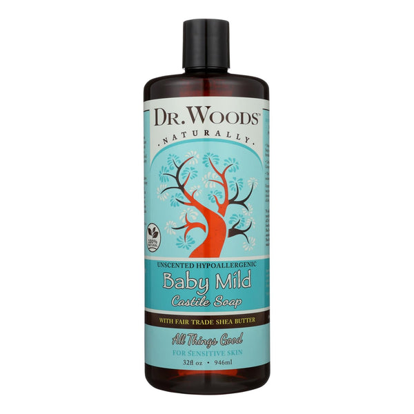 Dr. Woods Shea Vision Pure Castile Soap, Baby Mild with Organic Shea Butter, 32 Fl Oz