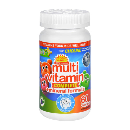 Yum V's Multi-Vitamin Plus Mineral Formula Jellies for kids, 60-count pack, tasty immunity boost for healthy growth.
