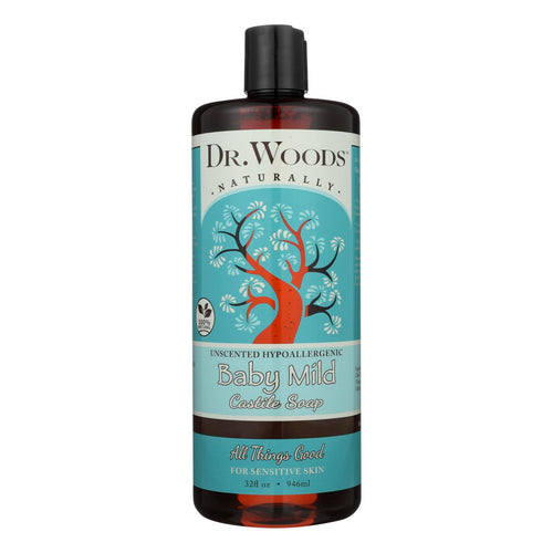 Dr. Woods Baby Mild Castile Soap - Gentle, pure shampoo & body wash for sensitive skin, 32 oz.