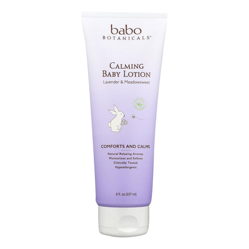 Babo Botanicals Calming Baby Lotion with Organic Lavender, 8 Fl Oz - Gentle skincare for babies.