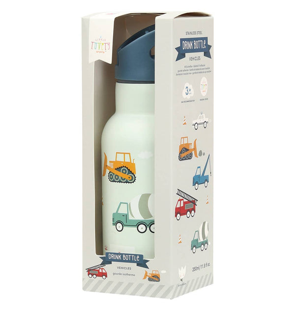 Kids Stainless Steel Water Bottle - Vehicles