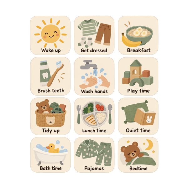 Minimal Daily Routine Wall Decals, Set of 12, image 2