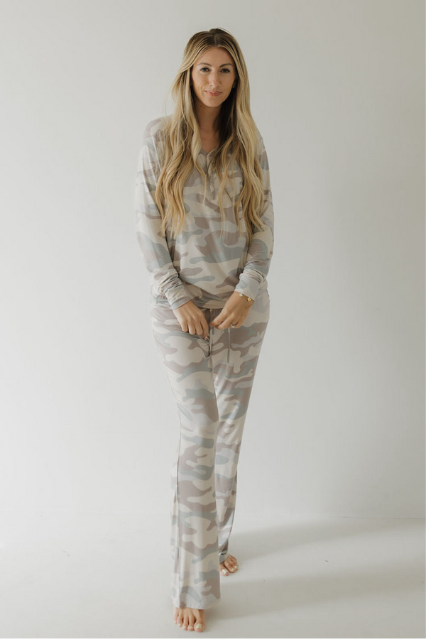 Women's Long Sleeve Bamboo Pajama | Camo