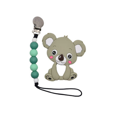 Koala Teether Set for babies, featuring soft, safe materials for soothing gums and playful design.