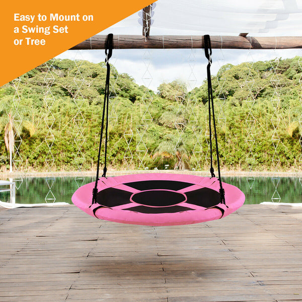 40 Inch Flying Saucer Tree Swing Indoor Outdoor Play Set for Infants
