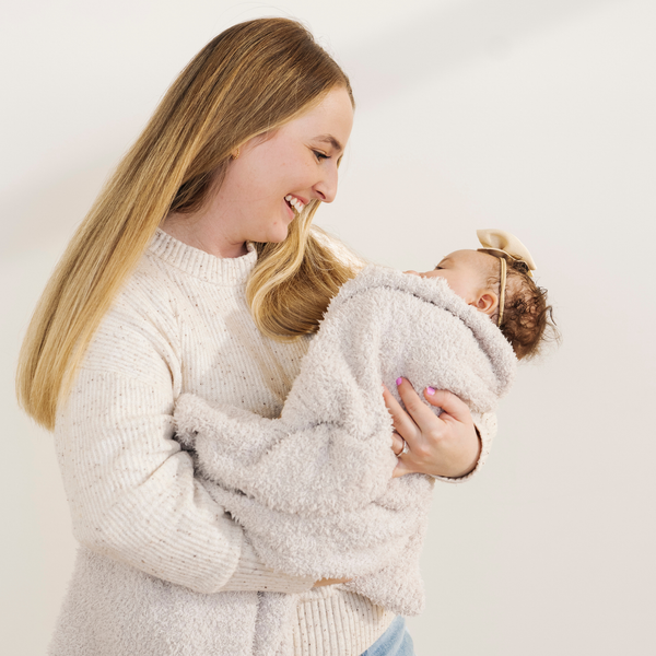 BAMBONI® Mini Blankets for babies, soft swaddles in a cozy angle 83 view, perfect for comfort and warmth.