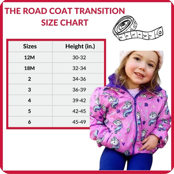 Car Seat Coat | The Road Coat Transition - Unicorn Print