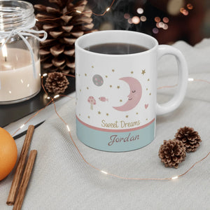 Sweet Dreams Moon & Stars Mug - Personalized Celestial Gift