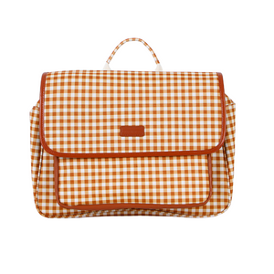 Sienna Gingham Satchel Backpack for babies - stylish and functional baby bag.