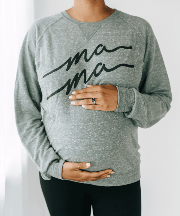 Cozy Mama Sweatshirt for moms, perfect for casual wear and comfort. Ideal baby shower gift!