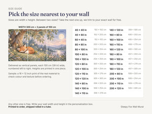 Watercolor Sleepy Fox Wall Mural, image 5