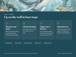 Watercolor Ocean Kingdom Wall Mural, image 9