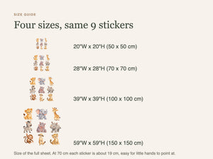 Baby Safari Animal Wall Decals, Set of 9, image 5